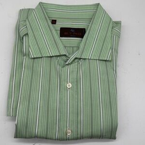 Etro Mint Green Striped Shirt